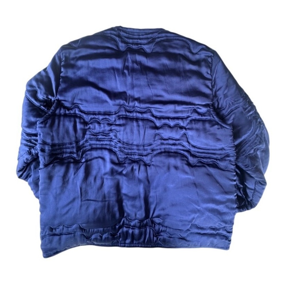 Rachel Comey Bedroom Jacket Navy Wavy Quilted Puffer Size 6 $733 - Picture 8 of 8